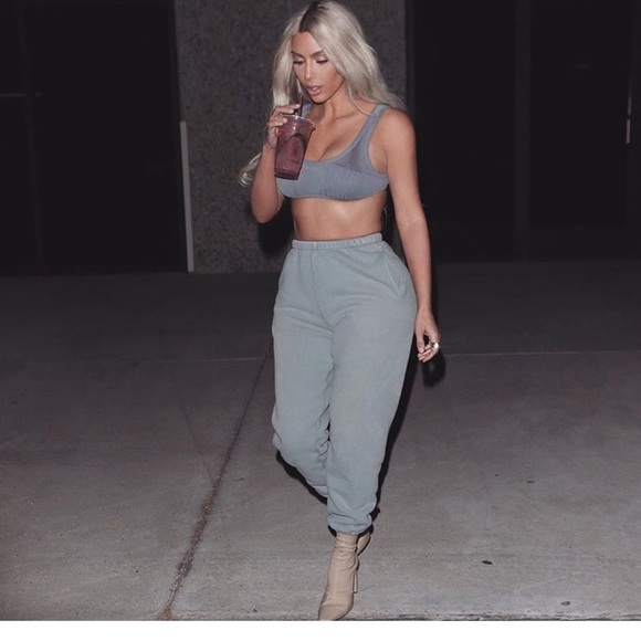 Missguided Pants - Grey/blue sweats